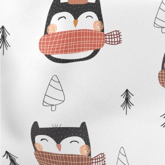 Graffiti Scarf Owl Stretch Ponte