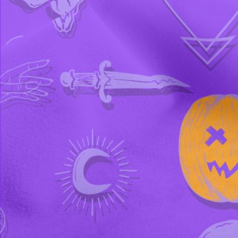 Fallen Pumpkin Skull Holy Swor Micro Fleece