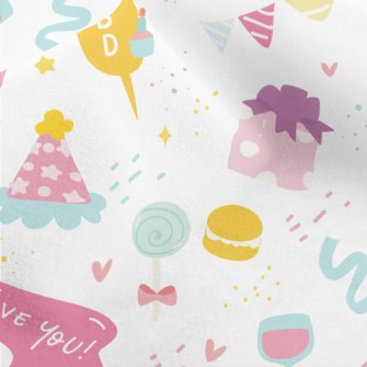 Birthday Party Cake Dessert Pa Micro Fleece