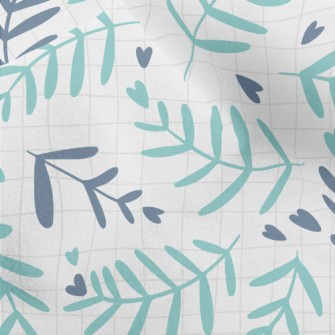 Leaf Pattern And Love Heart Micro Fleece
