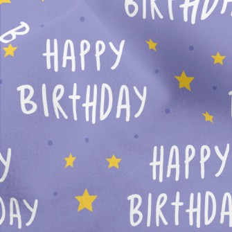 Happy Birthday Lettering With  Micro Fleece
