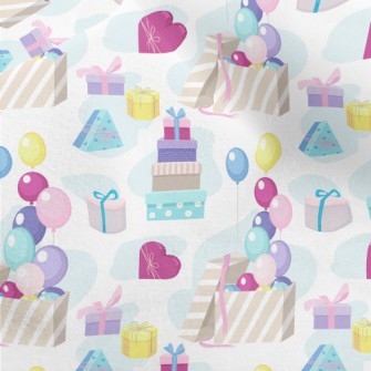 Birthday Gifts And Balloons Micro Fleece