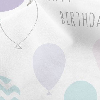 Birthday English With Balloons Micro Fleece