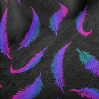 Colorful Feathers Minky
