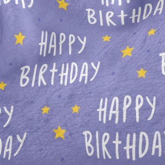 Happy Birthday Lettering With  Minky