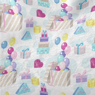 Birthday Gifts And Balloons Minky
