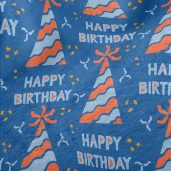 Birthday Hats And Ribbons Minky