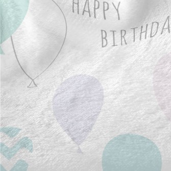Birthday English With Balloons Minky