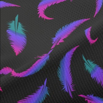 Colorful Feathers Piqué