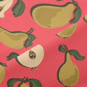 Halved And Whole Pears Piqué