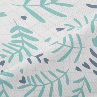Leaf Pattern And Love Heart Piqué