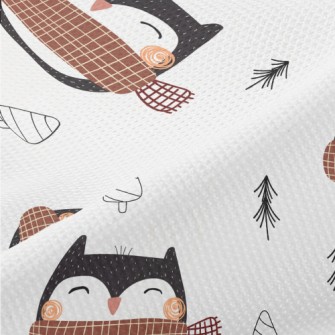 Graffiti Scarf Owl Piqué