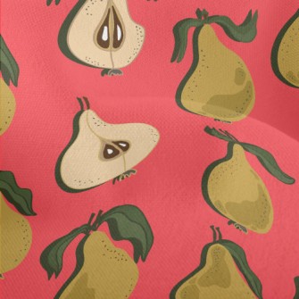 Halved And Whole Pears Lightweight Performance Linen
