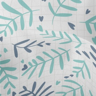 Leaf Pattern And Love Heart Lightweight Performance Linen