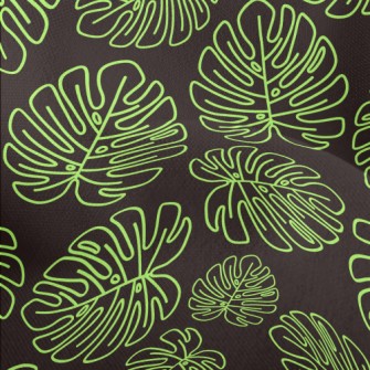 Green Line Monstera Lightweight Performance Linen