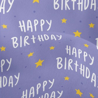Happy Birthday Lettering With  Lightweight Performance Linen