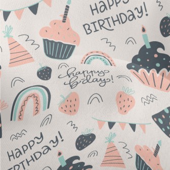 Birthday Cake Hat Rainbow Stra Lightweight Performance Linen