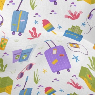 Travel Abroad Pattern Lightweight Performance Linen