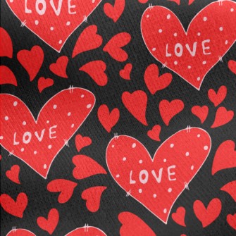 Love In English Jersey Backed Fleece