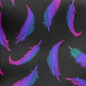 Colorful Feathers Jersey Backed Fleece