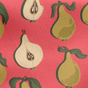 Halved And Whole Pears Jersey Backed Fleece