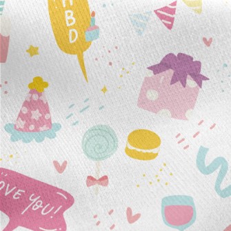 Birthday Party Cake Dessert Pa Jersey Backed Fleece