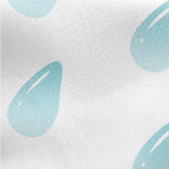 Crystal Clear Water Drops Jersey Backed Fleece