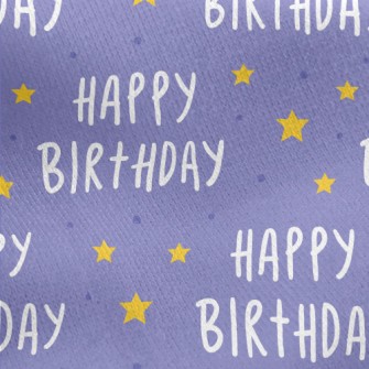 Happy Birthday Lettering With  Jersey Backed Fleece