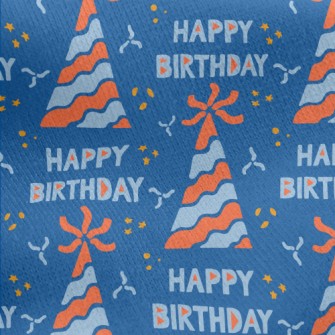 Birthday Hats And Ribbons Jersey Backed Fleece