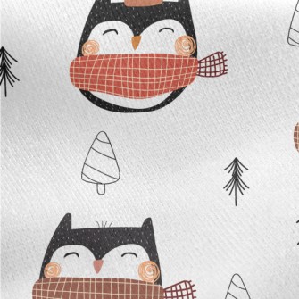 Graffiti Scarf Owl Jersey Backed Fleece