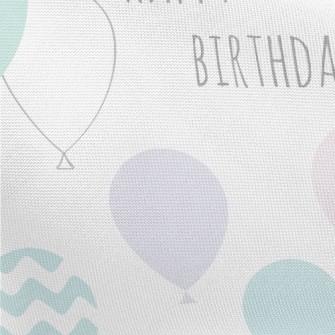 Birthday English With Balloons Pongee