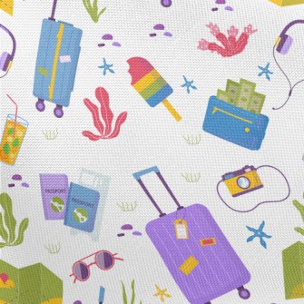 Travel Abroad Pattern Pongee