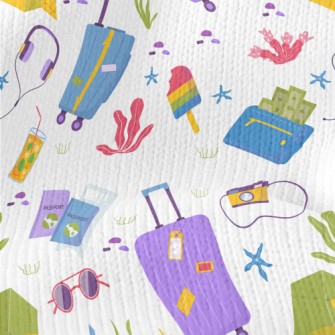Travel Abroad Pattern Stretch Jersey