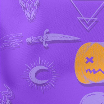 Fallen Pumpkin Skull Holy Swor Lightweight Cotton Poplin