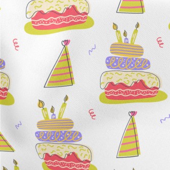 American Style Birthday Cake Lightweight Cotton Poplin