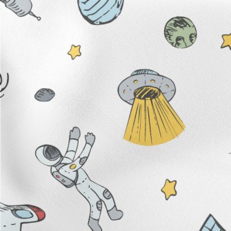 Planets And Satellites In The  Lightweight Cotton Poplin
