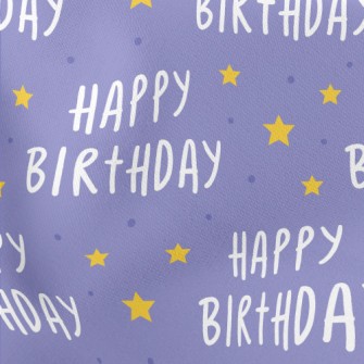 Happy Birthday Lettering With  Lightweight Cotton Poplin