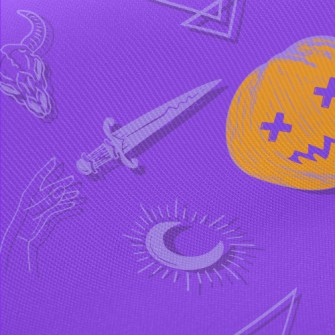 Fallen Pumpkin Skull Holy Swor Midweight Cotton Poplin