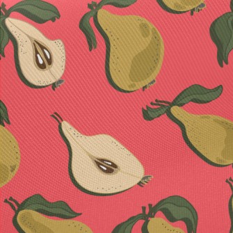 Halved And Whole Pears Midweight Cotton Poplin