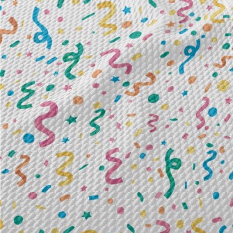 Colorful Ribbon Pattern Birdseye Piqué