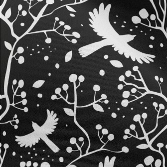 Black And White Flying Birds A Chiffon