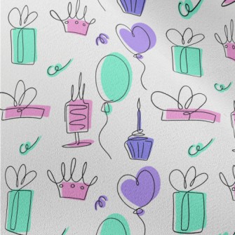 Simple Style Birthday Pattern Chiffon