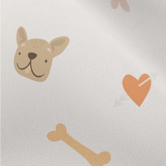 Cute Puppy And Bone Pattern Chiffon