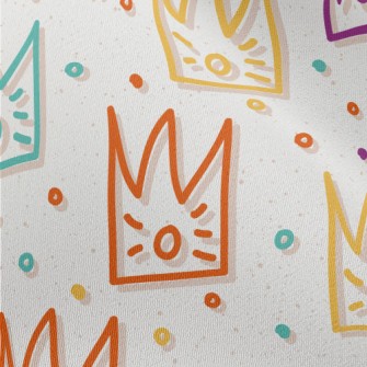 Colorful Cute Crown And Circle Chiffon