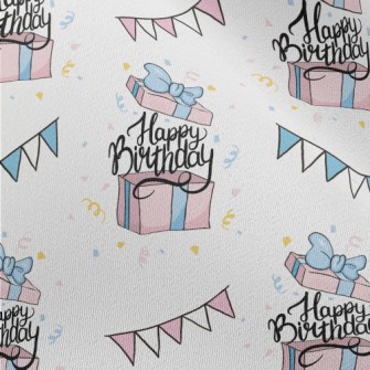 Birthday Text Coming Out Of A  Chiffon