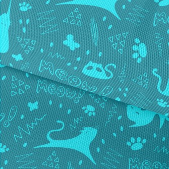 Various Cats And Geometric Pat Waterproof Oxford