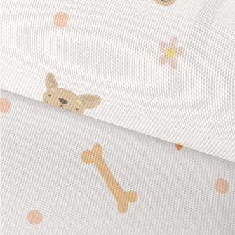 Cute Puppy And Bone Pattern Waterproof Oxford