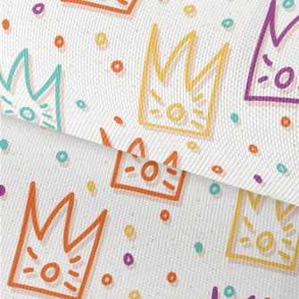 Colorful Cute Crown And Circle Waterproof Oxford