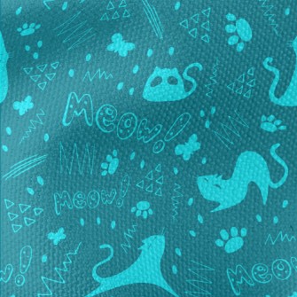 Various Cats And Geometric Pat Waterproof Canvas