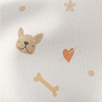 Cute Puppy And Bone Pattern Waterproof Canvas